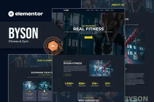 Byson – Fitness & Gym Elementor Template Kit