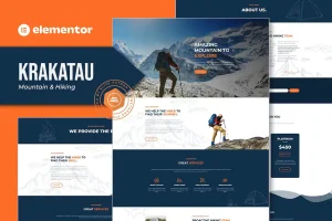 Krakatau – Mountain & Hiking Elementor Template Kit