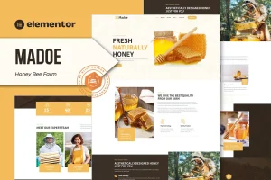 Madoe – Honey Bee Farm Elementor Template Kit