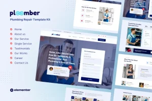 Ploomber – Plumbing Repair Elementor Template Kit