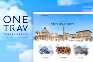Onetrav – Travel Agency Elementor Template Kit