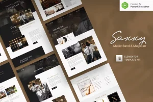 Saxxy – Music Band & Musician Elementor Template Kit