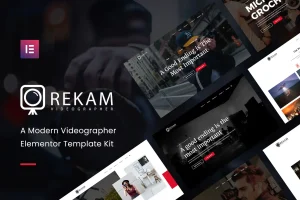 Rekam Kit – Modern Videographer Elementor Template Kit