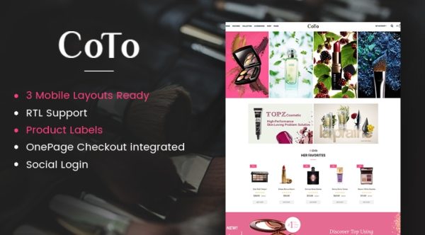 Coto – Template Of The Online Cosmetics Store OpenCart